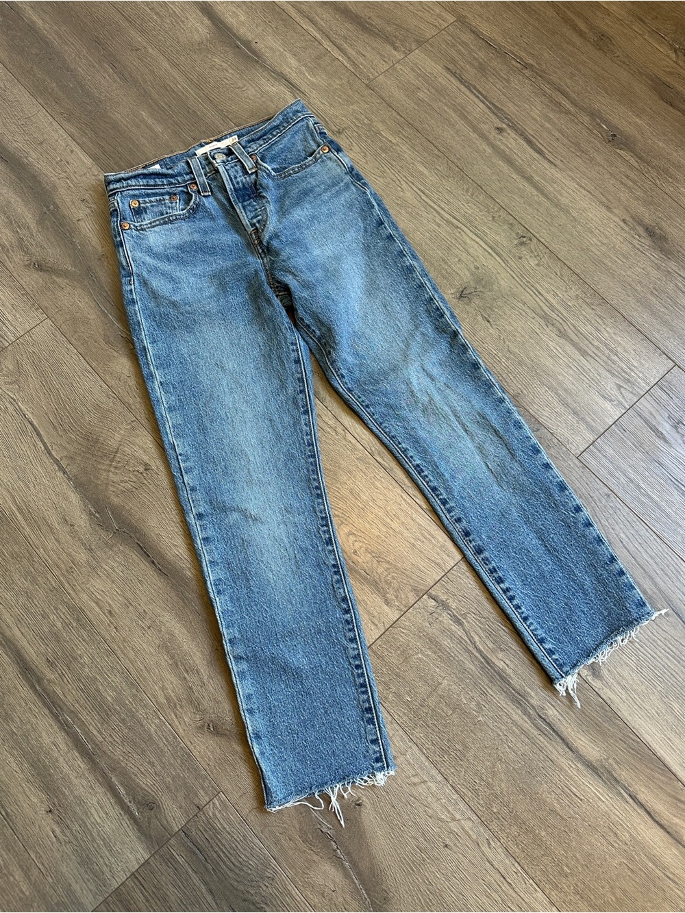 Levi's Wedgie Women's Jeans with Raw Hem and Button Fly